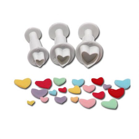 Szív kiszúró szett, 3 darab - Torta Díszek - mod