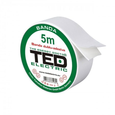 Banda dubluadeziva 25 mm x 5 metri la blister TED